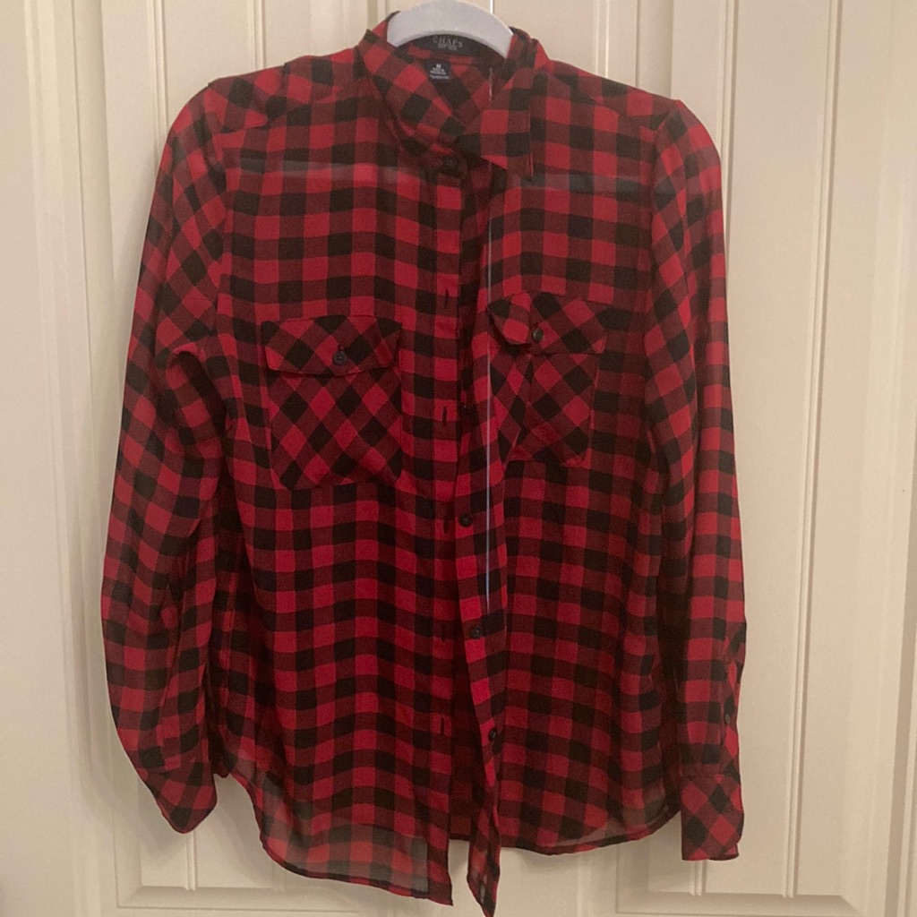 Chaps Button Down Blouse - Medium